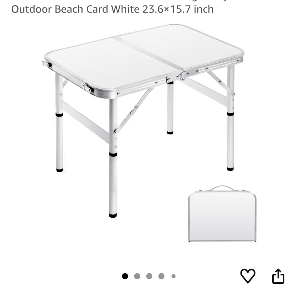 Portable White Folding camping Table